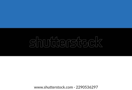 The National flag of Estonia, also known as the Eesti lipp, consists of three horizontal stripes of equal size: blue,  black, and white. Estonia Flag Proportion Ratio 7:11