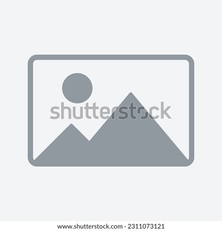 No photo thumbnail graphic element. No found or available image in the gallery or album. Flat picture placeholder symbol for the app, website, or user interface design. Vector illustration