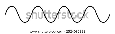 Sinusoidal wave signals. Parts of a wave. Scientific resources for teachers and students. Four periods. Sine wave vector illustration.