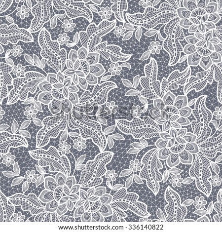 Seamless Lace Floral Background Stock Vector Illustration 336140822 ...