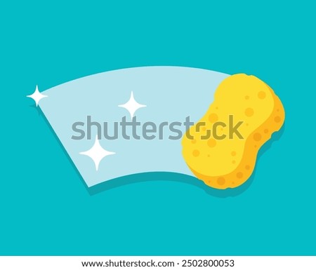 Scrub sponge vector and illustration