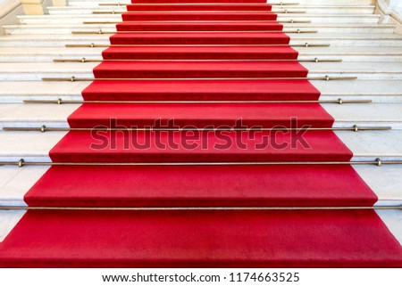 Similar – Image, Stock Photo red staircase Stairs