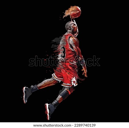 sport basket ball icon art design vector sketch paint splitter brush painting water colour famous NBA icon logo symbol figure slam dunk
