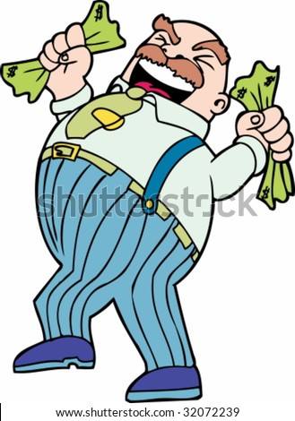 Greedy Man Stock Vector Illustration 32072239 : Shutterstock