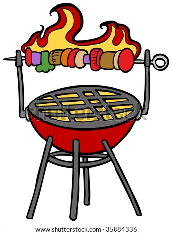 Skewer Barbecue Cartoon Stock Photo 35884336 : Shutterstock