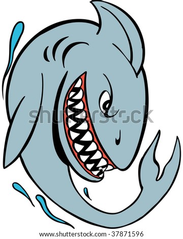 Angry Shark Stock Vector Illustration 37871596 : Shutterstock