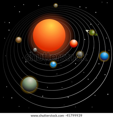 Solar System Image Isolated On A Black Background. Stock Photo 45799939 ...