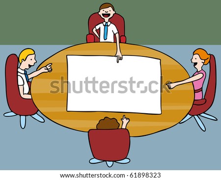 Board Meeting Stock Vector Illustration 61898323 : Shutterstock