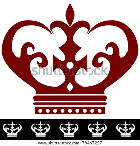 An Image Of A King'S Crown Icon With Border. Stock Vector Illustration ...