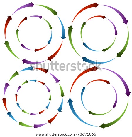 An image of flowing arrow wheels.