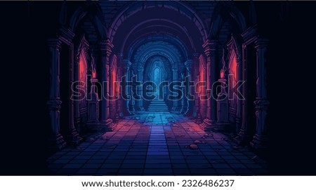 Video game pixel level background, chamber inside a dark castle, colorful, vector art, castlevania, metroidvania