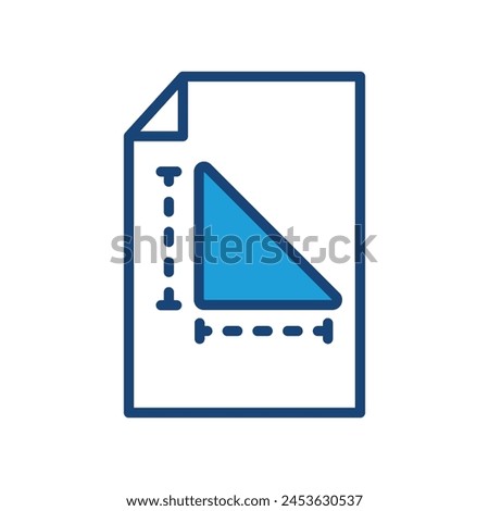 architecture flat layout line solid icon vector design template