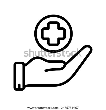 medical health care icon line vector design illustration template