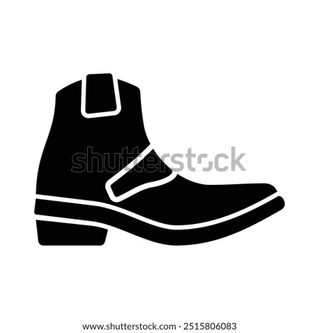 Chelsea Boots icon solid vector design in trendy style