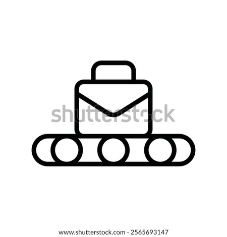 baggage claim icon line vector design template with trendy style