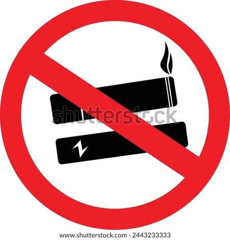 Simple no smoking icon image. Used for banners or stickers.