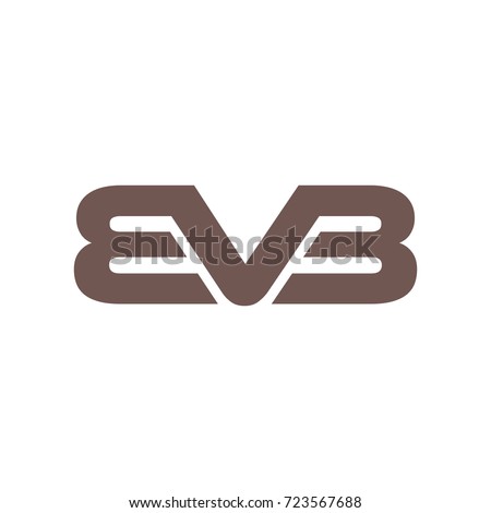 EVB letter logo design template vector