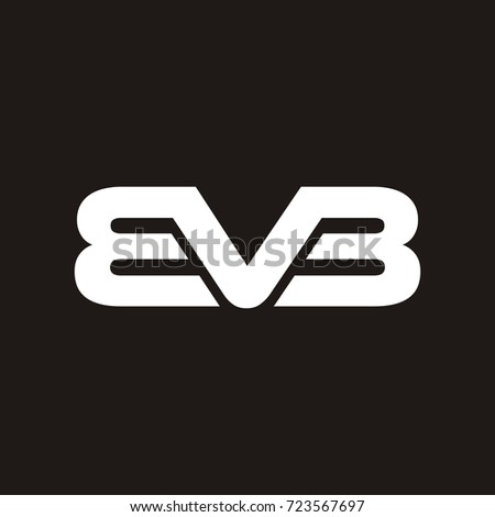 EVB letter logo design template vector