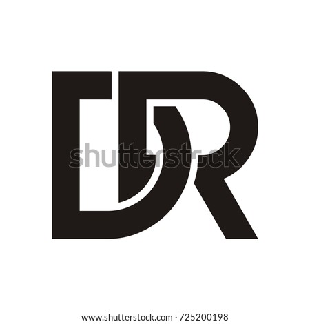 DR initial letter logo design template vector