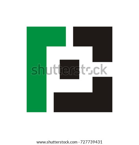 RPC or PC or CP initial letter logo design template vector