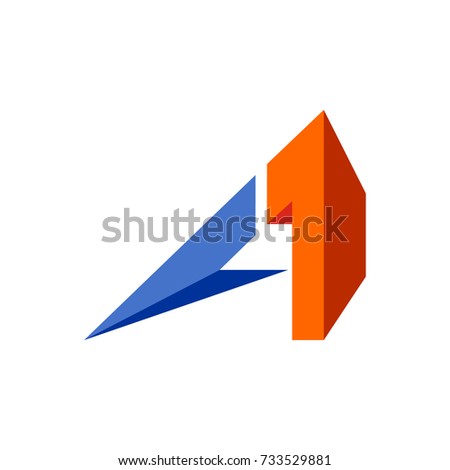 A1 logo initial letter design template vector 