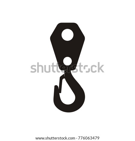 Crane and hook logo design template vector illustration