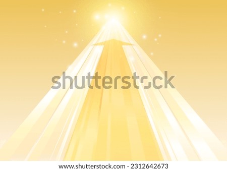 Shining gold up arrow image