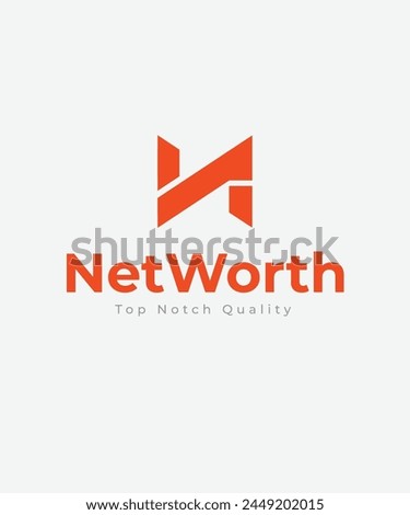 Net worth logo design template for networking 