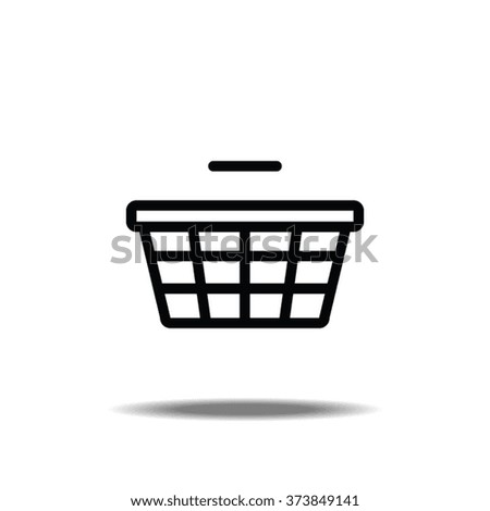 Shopping Basket Subtract / Remove Item Thin Line Single Icon