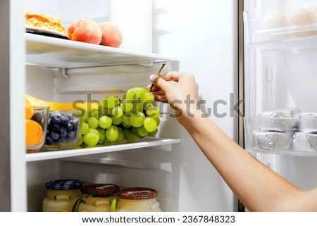 Similar – Image, Stock Photo Refrigerated shelf in the supermarket