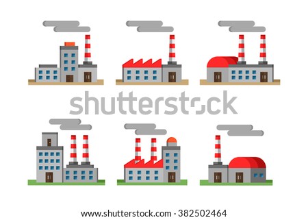 Factory Corporation Vector Icons 2