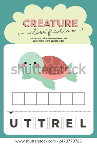 cut and paste animal learning alphabet english language worksheet printable for kids fun education