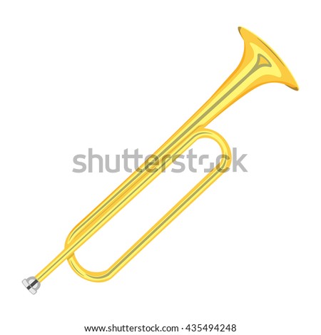 horn trumpet vector illustration isolated on a white background