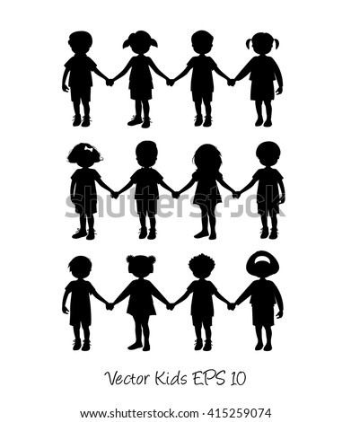 Boy And Girl Holding Hands Silhouette At Getdrawings Free Download