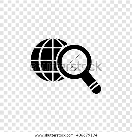 Search icon. Simple black vector symbol. Logo for web. Image for business.