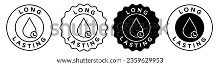 Long lasting icon. Long durable air freshness product symbol. Fresh Aroma accumulator material surface vector. Wet sustain effect sign.
