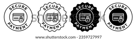 secure payment icon. Digital online store credit card purchase safe symbol. Transaction safety padlock vector. 