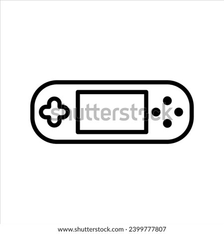 PSP Icon. Play Station Portable gaming console or handheld joystick controller to play virtual video game on psp  symbol vector. wireless gamepad or joypad device logo sign