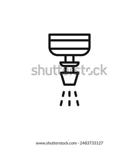 fire sprinkler icon outline collection in black