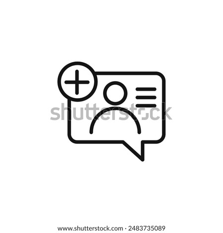 Add chat icon outline collection in black