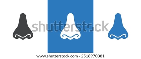 Human nose icon thin line illustration