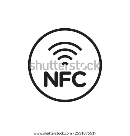 NFC icon Simple thin outline