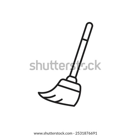 Broom icon Simple thin outline