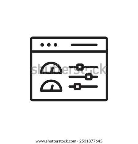 Control panel icon Simple thin outline