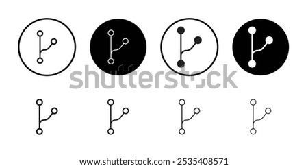 Code branch icon Simple thin outline