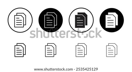 Duplicate icon Simple thin outline