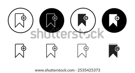 Bookmark add icon Simple thin outline