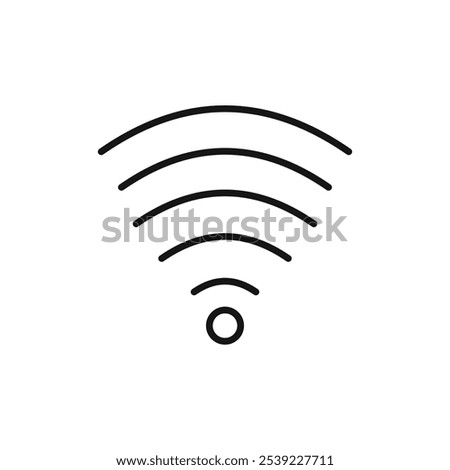 Wifi Signal icon outline collection or set in black and white