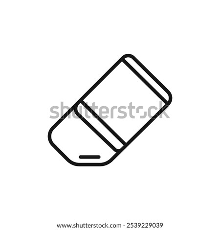 Eraser icon outline collection or set in black and white