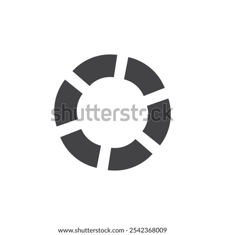 Donut chart icon Symbol mark in filled style